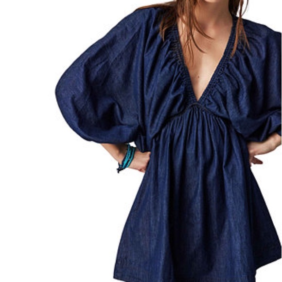 Free People Dresses & Skirts - NWOT Free People Denim Mini Dress